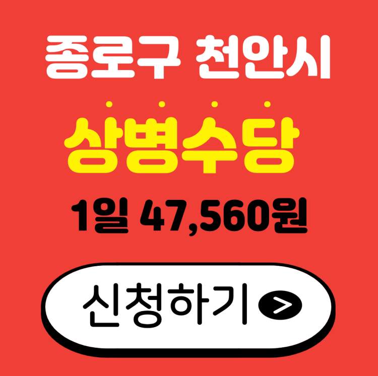 종로구 천안시 상병수당 신청