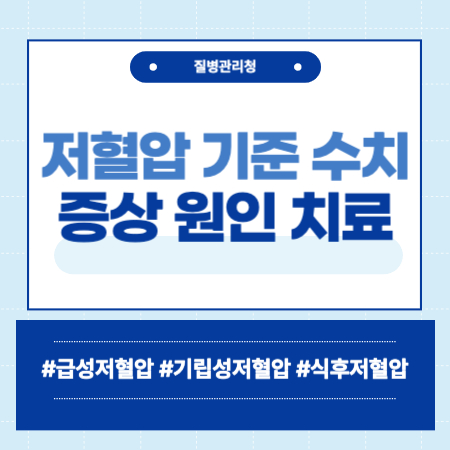 저혈압 기준