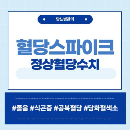 혈당스파이크 정상혈당수치
