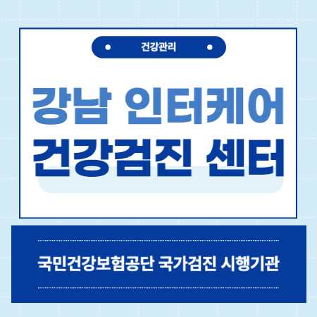 서울 강남구 인터케어 건강검진 센터 비용