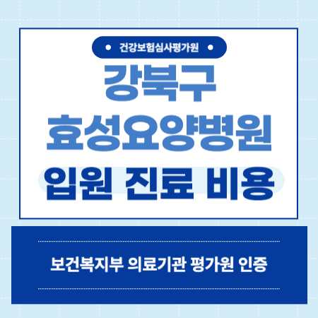 서울 강북구 효성요양병원 예약
