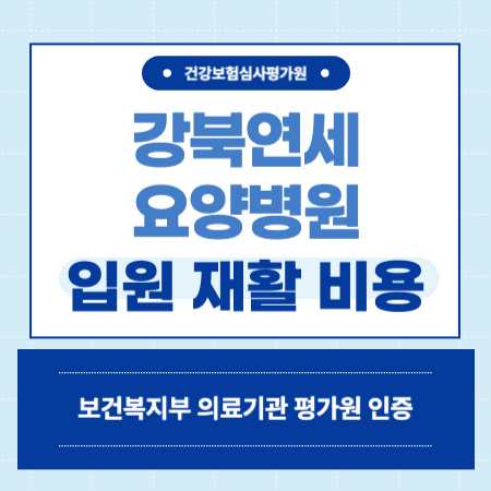서울 서대문구 강북연세요양병원 입원 비용