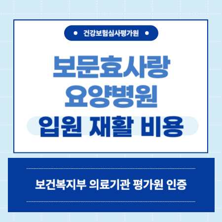 서울 성북구 보문효사랑요양병원 입원 비용