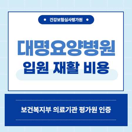 서울 영등포구 대명요양병원 입원 비용