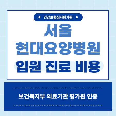 서울현대요양병원 입원 비용 예약