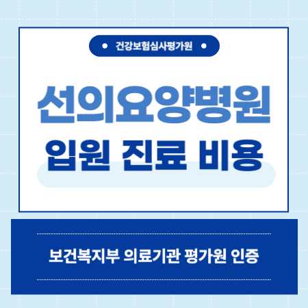 선의요양병원 입원 비용