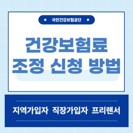 건강보험료 조정 신청 방법