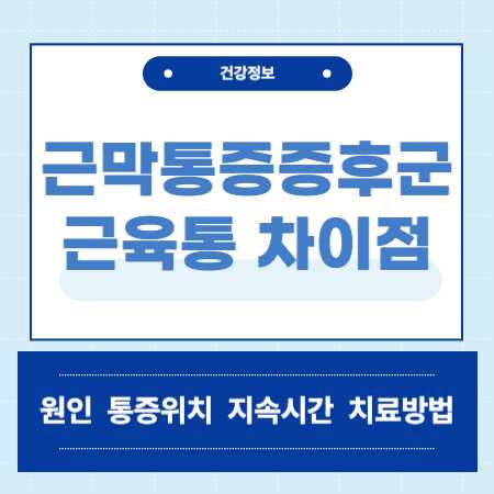 근막통증증후군 근육통 차이점