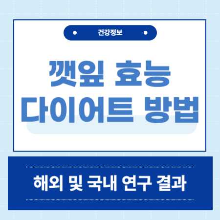 깻잎 효능 다이어트