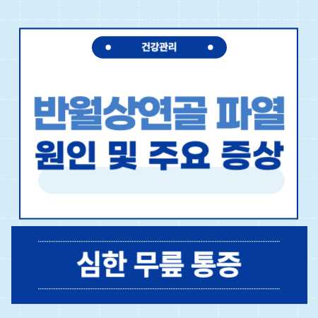 반월상연골 파열 원인 증상
