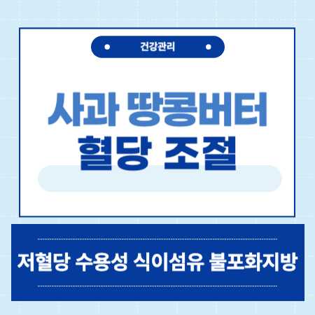 사과 땅콩버터 혈당 조절