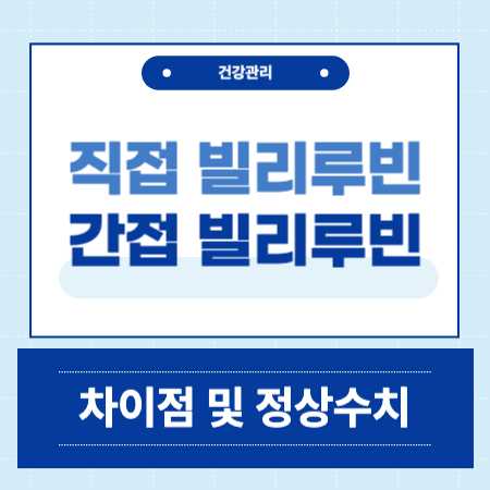 직접 빌리루빈 간접 빌리루빈 차이점