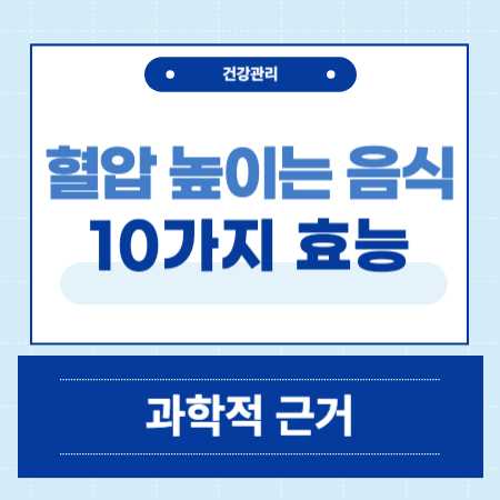혈압을 높이는 음식