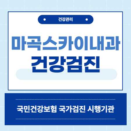 마곡스카이내과 건강검진 센터 비용