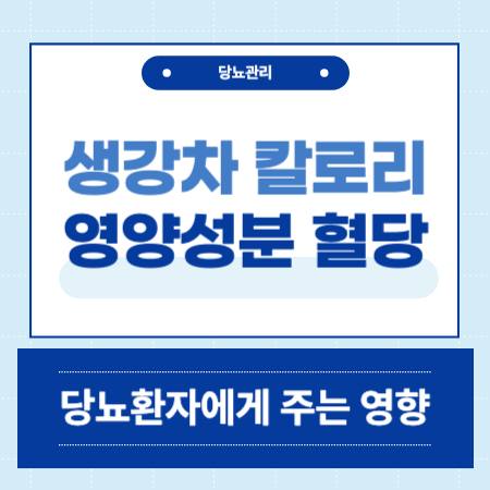 생강차 칼로리 혈당 영양성분 당뇨