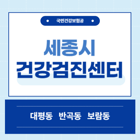 세종시 대평동 반곡동 보람동 건강검진 센터